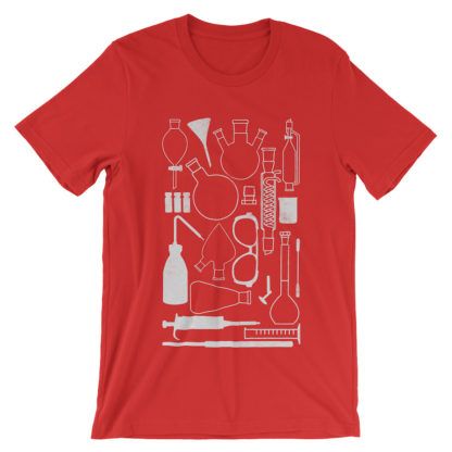 Laborgeräte-T-Shirt-Red-3001
