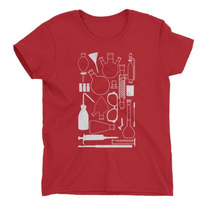 Laborgeräte-T-Shirt-Red-880