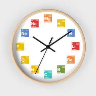 Periodensystem der Elemente Uhr mit Elementen statt Stunden