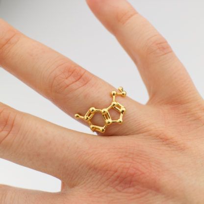 Serotonin Ring 18k Gold Hand Top