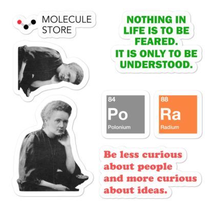 Marie Curie Portrait Sticker Set