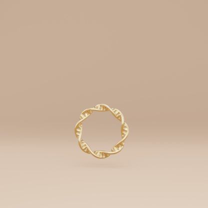Schwebender DNA Ring in Gold