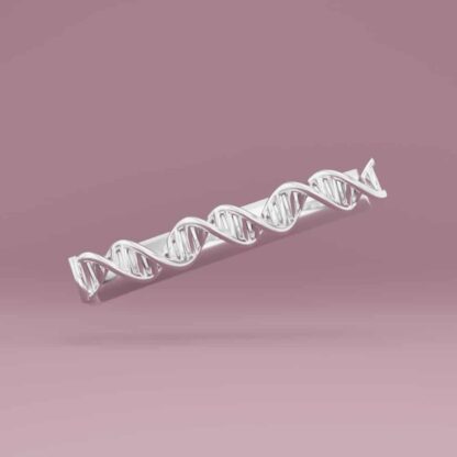 DNA Krawatten Clip Silber