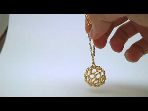 C60 Buckyball Molecule Necklace 3D [MOLECULE STORE]
