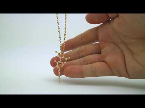 THC Molecule Necklace 3D [MOLECULE STORE]