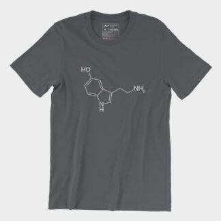 Serotonin Molecule T-Shirt Asphalt