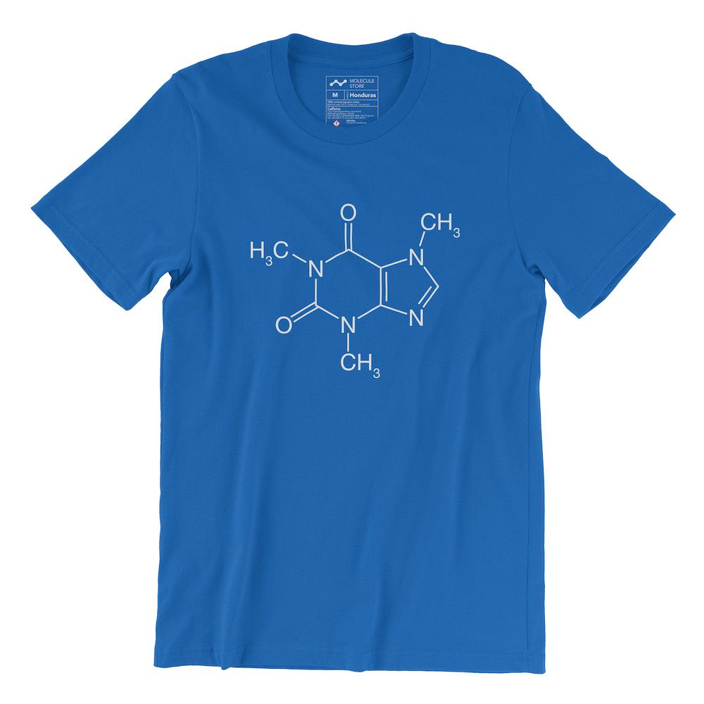 Big Bang Theory Coffee Molecule T-Shirt Caffeine Geek Nerd Tee RANGE OF COLOURS 