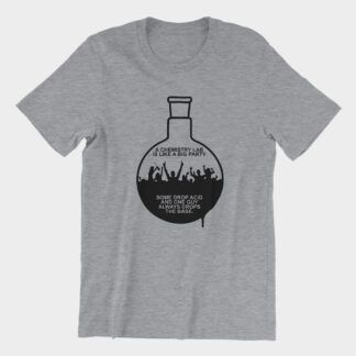 Chemistry Lab Party Flask T-Shirt Athletic Heather