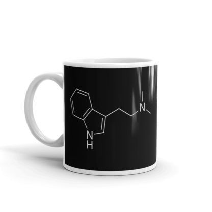 DMT Molecule Black Mug Handle on Left 11oz
