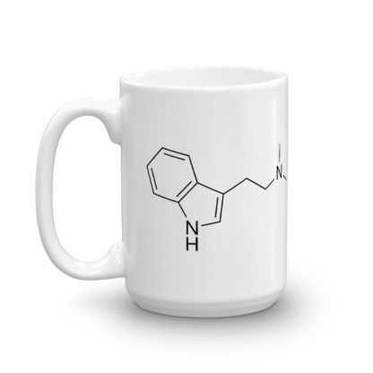 DMT Molecule White Mug Handle on Left 15oz