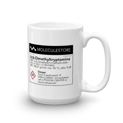 DMT Molecule White Mug Handle on Right 15oz