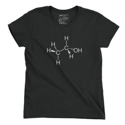 Ethanol Molecule T-Shirt Ladies - Image 13