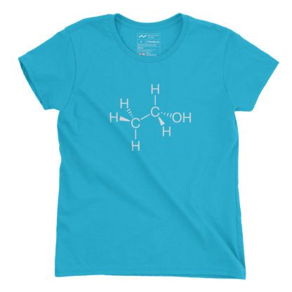 Ethanol Molecule T-Shirt Ladies - Image 12