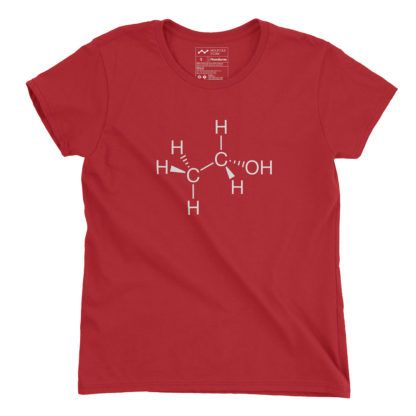 Ethanol Molecule T-Shirt Ladies - Image 2