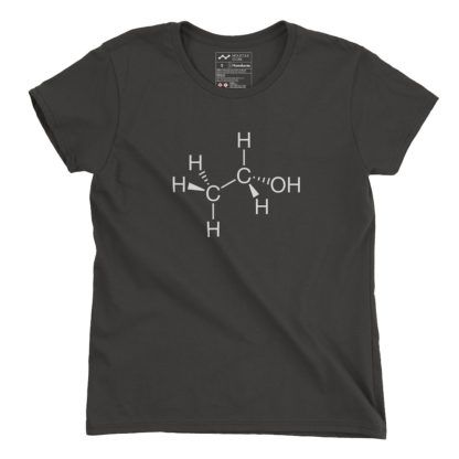 Ethanol Molecule T-Shirt Ladies - Image 6