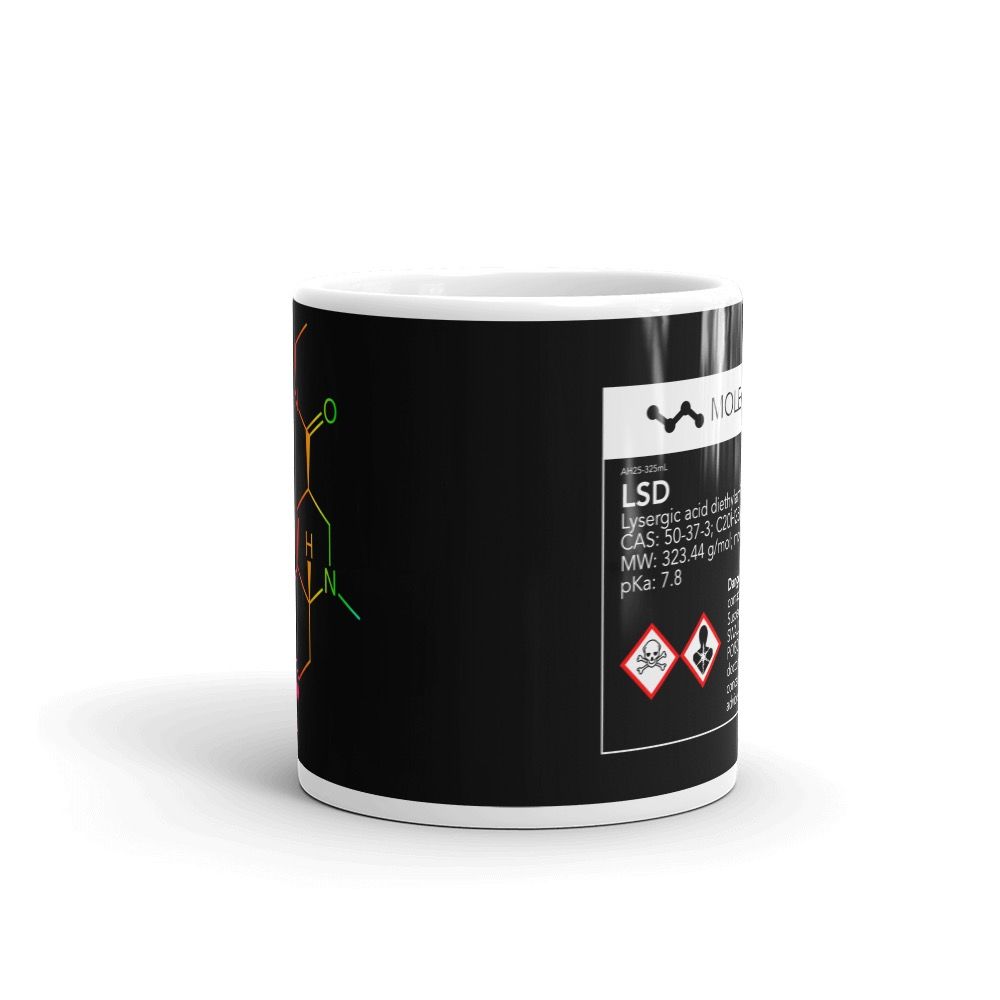 LSD Molecule Stainless Steel Travel Mug With Clip Handle