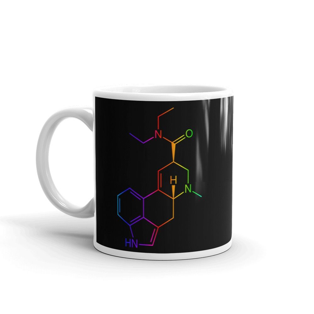 LSD Molecule Stainless Steel Travel Mug With Clip Handle