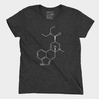 LSD Molecule T-Shirt Ladies Heather Dark Grey