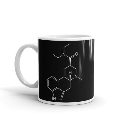 LSD Molecule Black Mug Left