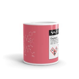 Oxytocin Molecule Mug Soft Red Front