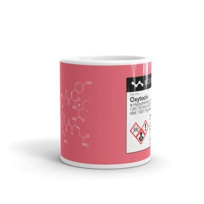 Oxytocin Molecule Mug Soft Red Front