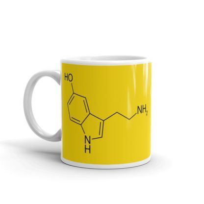 Serotonin Yellow Mug Handle on Left