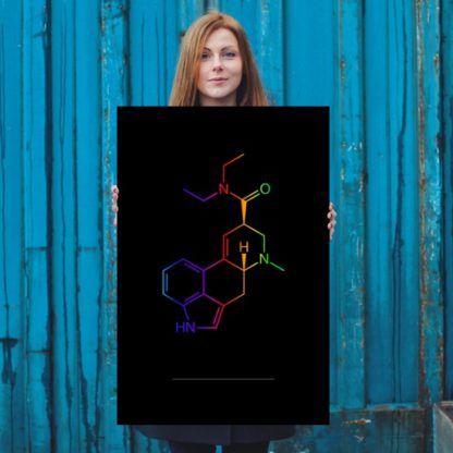 Colorful LSD Molecule Poster 24x36 Girl