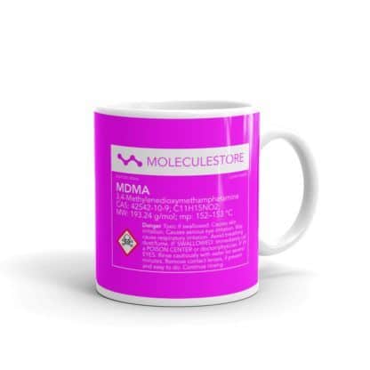 MDMA Molecule Pink Mug Right