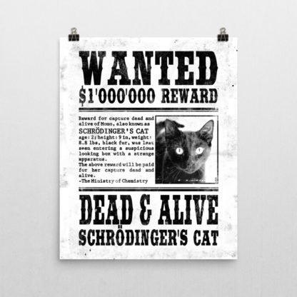 Schrödinger's Cat Wanted Poster 16x20