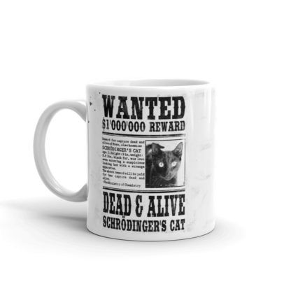 Schrödinger's Cat Wanted Mug White Left