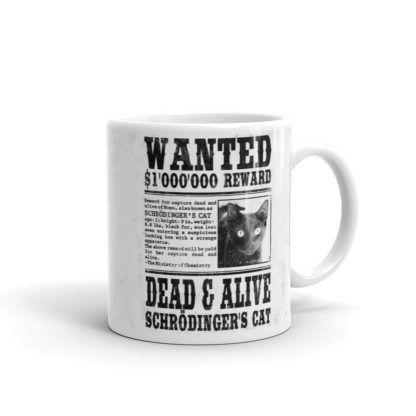 Schrödinger's Cat Wanted Mug White Right