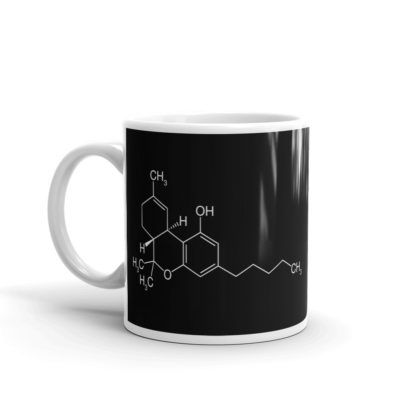 THC Molecule Mug Black Left
