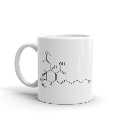 THC Molecule Mug White Left