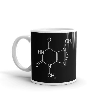 Theobromine Molecule (Chocolate) Mug Black Left