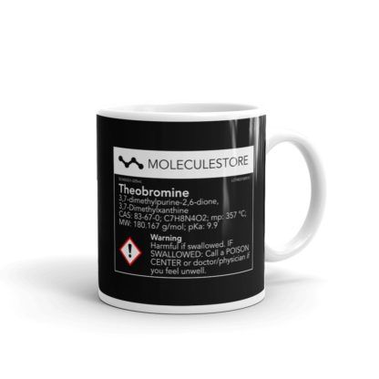 Theobromine Molecule (Chocolate) Mug Black Right