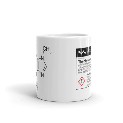 Theobromine Molecule (Chocolate) Mug White Center