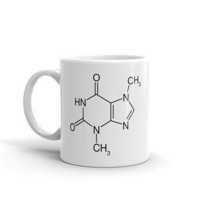 Theobromine Molecule (Chocolate) Mug White Left