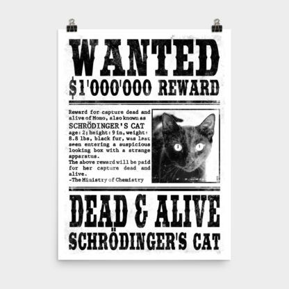 Schrödinger's Cat Wanted Poster 18x24