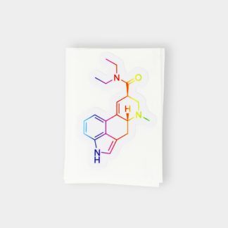 LSD Molecule Stickers Colorful
