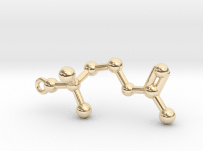 Acetylcholine Molecule Necklace 14k Gold