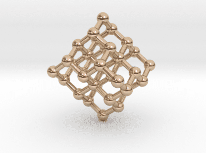 Diamond Structure Necklace 14k Rose Gold