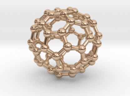 Buckyball (C60) Molecule Necklace 14k Rose Gold