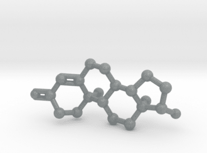 Testosterone Molecule Metallic Plastic