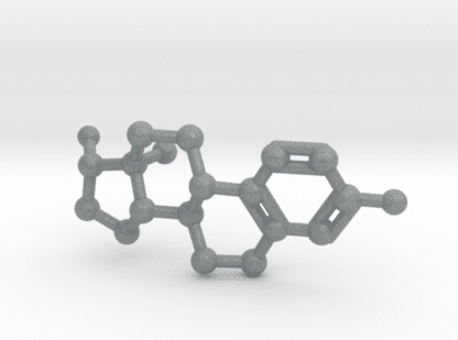Estrogen Molecule Metallic Plastic