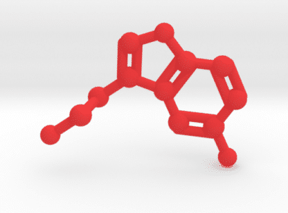 Serotonin Molecule Red Plastic