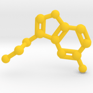 Serotonin Molecule Yellow Plastic