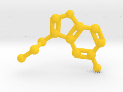 Serotonin Molecule Yellow Plastic
