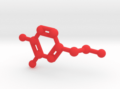 Dopamine Molecule Red Plastic