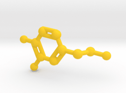 Dopamine Molecule Yellow Plastic