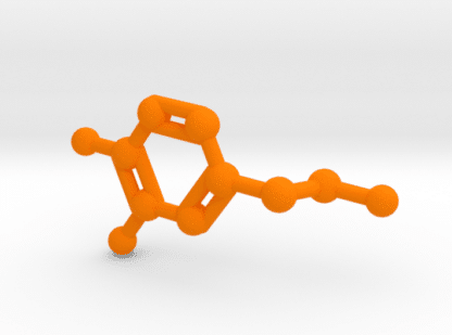 Dopamine Molecule Orange Plastic